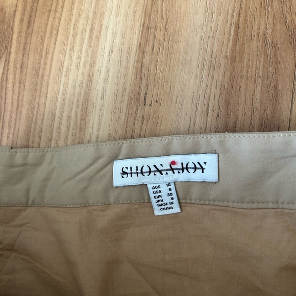Shona Joy Sabato Utility Micro Mini Skirt Tan SIZE 6 Low Rise Gorpcore Cargo - Picture 8 of 11